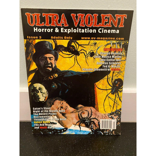 Ultra Violent #3 magazine 2001 Coffin Joe horror movies George Romero