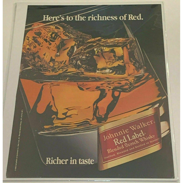 1992 Johnnie Walker Red Label Scotch Whisky Whiskey Vintage Magazine Print Ad