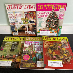 Country Living Magazine Lot of 5 Vintage Home Decorating 2006 2007 2008